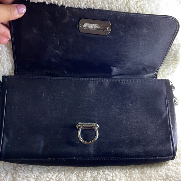 Katy Langley Solid Black Shoulder Evening Bag Woman’s Medium Fold Over 6H X 10W - Picture 16 of 16